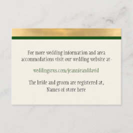 Recepción Tarjeta de información de Boda de Invierno