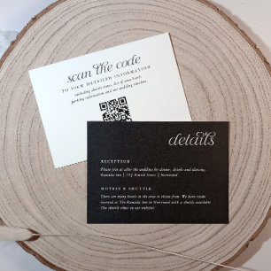 Recepción Tarjeta de Información de Boda Detalles Minimalist