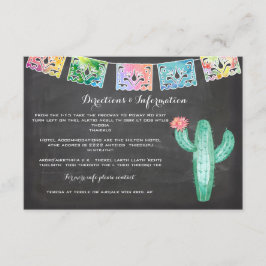 Recepción Tarjeta de información de cactus de color de agua 