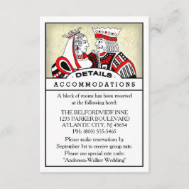 Recepción Tarjeta de información de detalles 3.5x5 - Rey y R