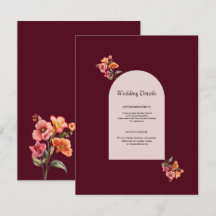 Tarjeta de Información de Enclosure de Boda con Ar