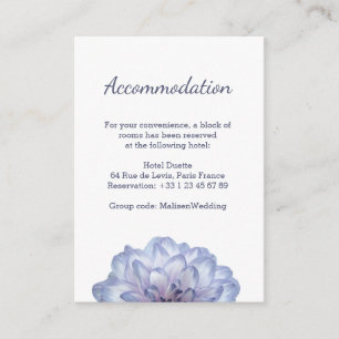 Recepción Tarjeta de información de hotel de boda floral lil