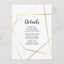 Recepción Tarjeta de información de invitado de marco geomét