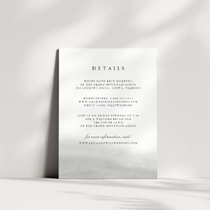 Recepción Tarjeta de información de invitado Mist Boda