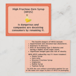 Recepción Tarjeta de información de peligros de jarabe de ma