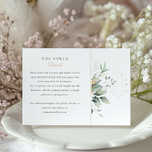 Recepción Tarjeta de información del Boda de elegancia botán