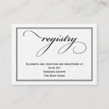 Tarjeta de información del Registro del Boda de gu