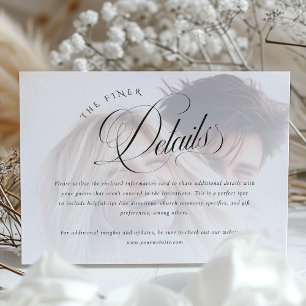 Recepción Tarjeta de información moderna para Bodas fotográf