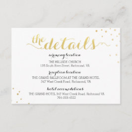 Recepción Tarjeta de información moderna sobre glamour de Re