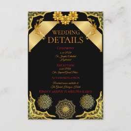 Recepción Tarjeta de Información Ornata Elegante