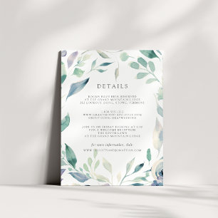 Recepción Tarjeta de información para huéspedes de Mountain 