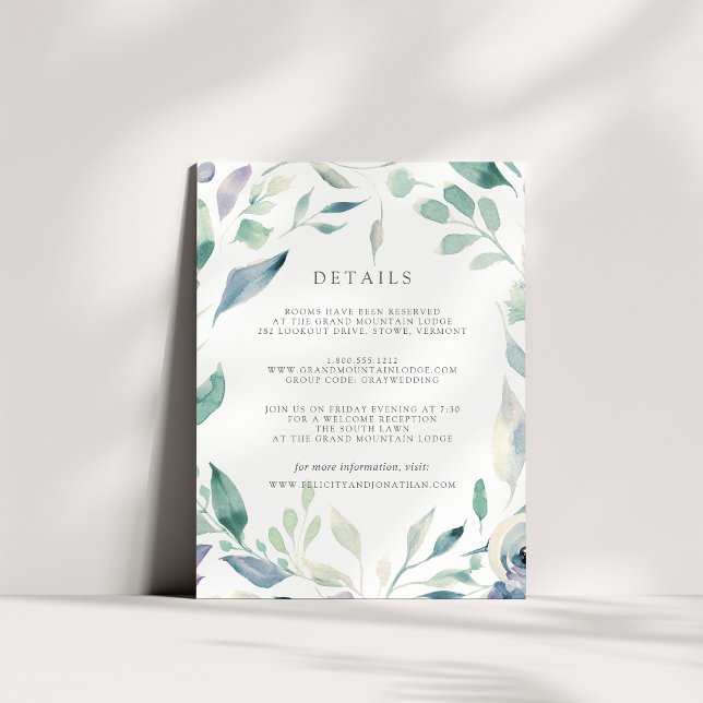 Recepción Tarjeta de información para huéspedes de Mountain  (Subido por el creador)