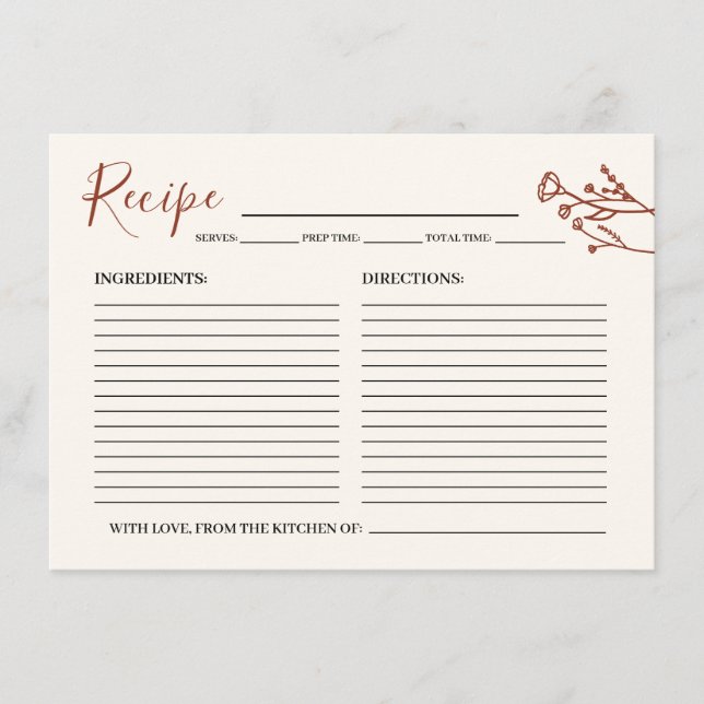 Recepción Tarjeta de inscripción (Anverso)