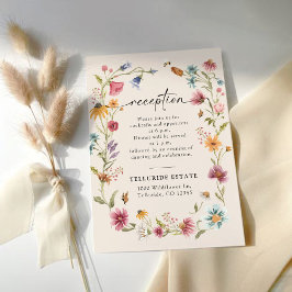 Recepción Tarjeta de inscripción Boho Wildflower Wedding
