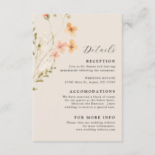 Recepción Tarjeta de inscripción Boho Wildflowers Boda