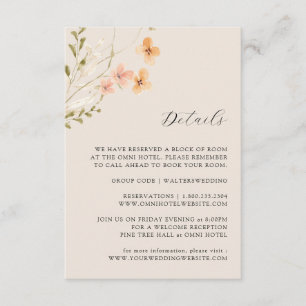 Recepción Tarjeta de inscripción Boho Wildflowers Boda