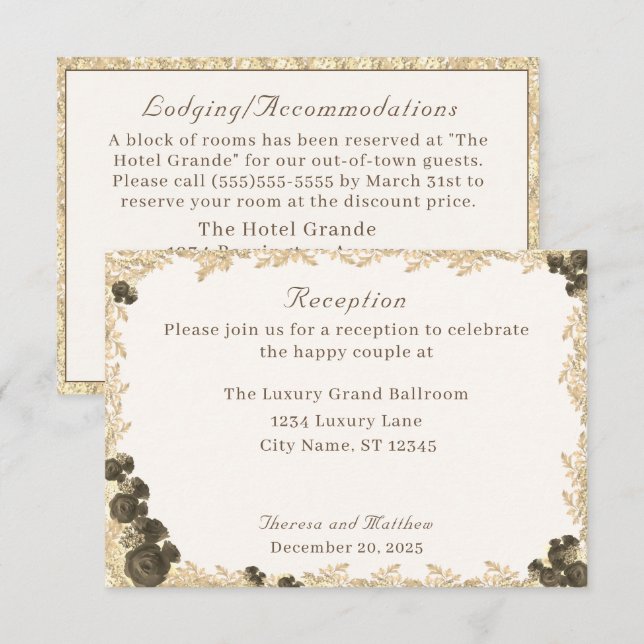 Recepción Tarjeta de inscripción católica para Rosas de orig (Anverso / Reverso)