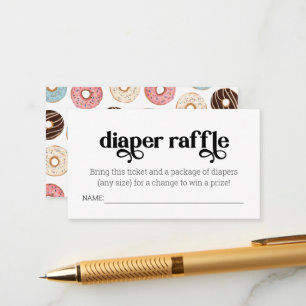 Recepción Tarjeta de inscripción de billetes de Donut Diaper