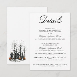 Recepción Tarjeta de inscripción de Boda de la aldea de Hall