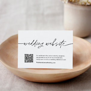 Recepción Tarjeta de inscripción de código QR del sitio web