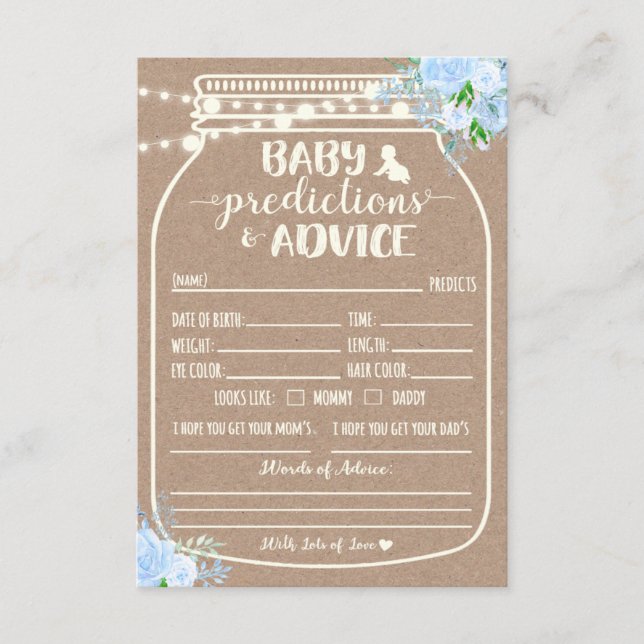 Recepción Tarjeta de inscripción de consejos y predicciones  (Anverso)