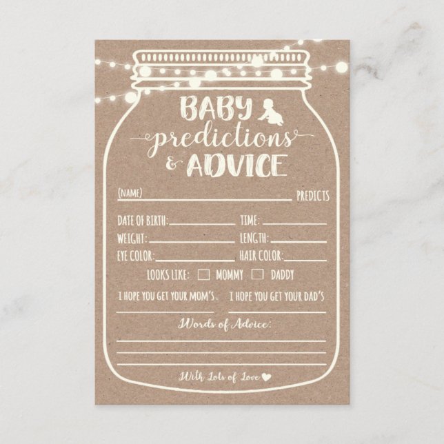 Recepción Tarjeta de inscripción de consejos y predicciones  (Anverso)