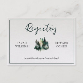 Recepción Tarjeta de inscripción de registro, Bosque acuátic