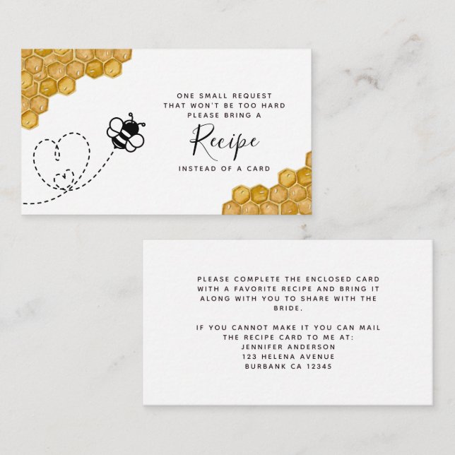 Recepción Tarjeta de inscripción de solicitud de ducha de no (Anverso / Reverso)