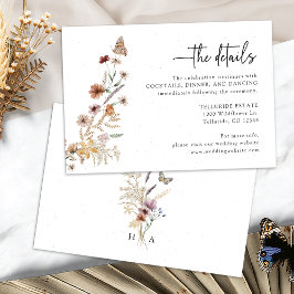 Recepción Tarjeta de inscripción del Boda del Boho Blanco