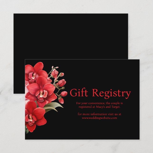 Recepción Tarjeta de inscripción del Registro de Bodas de or (Anverso / Reverso)