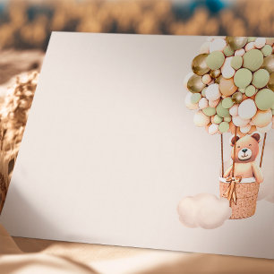 Recepción Tarjeta de inscripción en blanco para los globos d