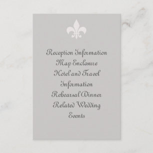 Recepción Tarjeta de inscripción Fleur de Lise en Smokey Gra
