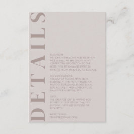 Recepción Tarjeta de inscripción gris claro india