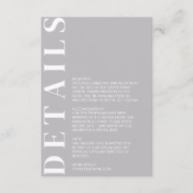 Tarjeta de inscripción gris media india