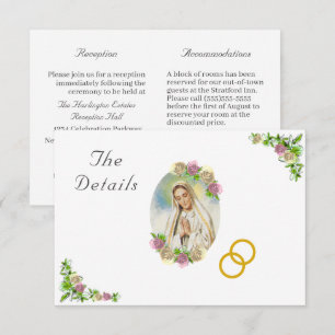 Recepción Tarjeta de inscripción para Bodas católicos Virgin
