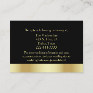 Recepción Tarjeta de inscripción para Bodas Golden Nouveau F