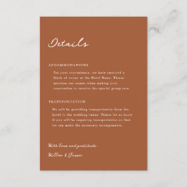 Recepción Tarjeta de inscripción para Bodas Pensacola