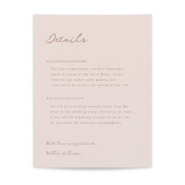 Recepción Tarjeta de inscripción para Bodas Pensacola