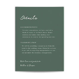 Recepción Tarjeta de inscripción para Bodas Pensacola