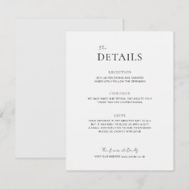 Recepción Tarjeta de inscripción para detalles de color de l