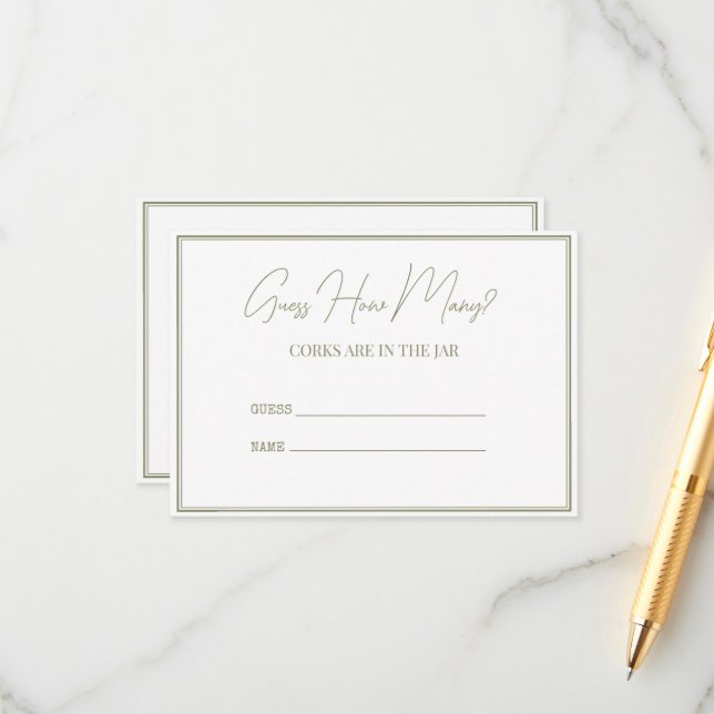 Recepción Tarjeta de inscripción para ducha de novia. (Anverso/Reverso In Situ)