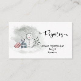 Recepción Tarjeta de inscripción para el registro de bebés d