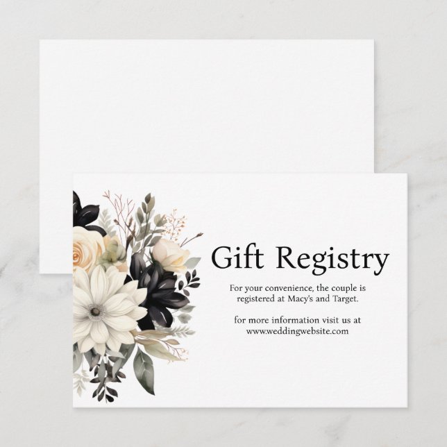 Recepción Tarjeta de inscripción para el registro de Bodas b (Anverso / Reverso)