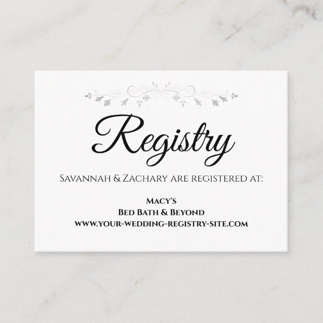Recepción Tarjeta de inscripción para el registro de Bodas F (Anverso)