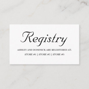 Recepción Tarjeta de inscripción para el registro de Bodas s