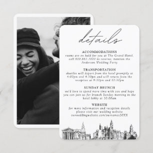 Recepción Tarjeta de inscripción para los detalles del Boda