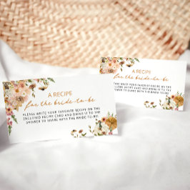 Recepción Tarjeta de inscripción para receta de Boho Fall