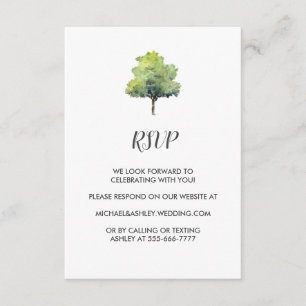 Recepción Tarjeta de inscripción RSVP para boda rústica en e