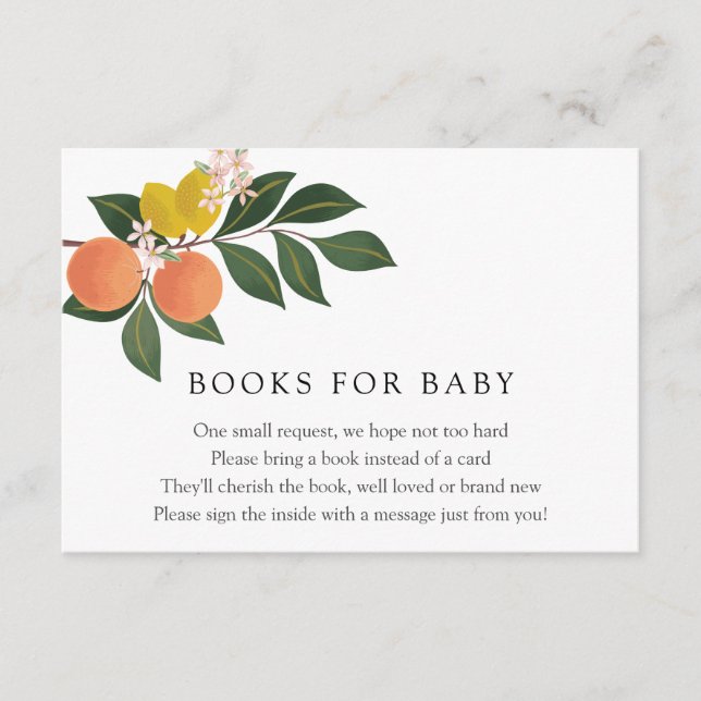 Recepción Tarjeta de inserción Citrus Little Cutie Books par (Anverso)