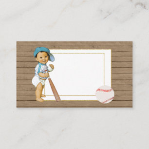 Recepción Tarjeta de inserción de Baby Shower con base vinta